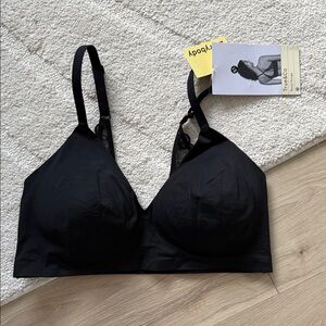 NEW- True & Co. Boost Plunge Black Lace Bra